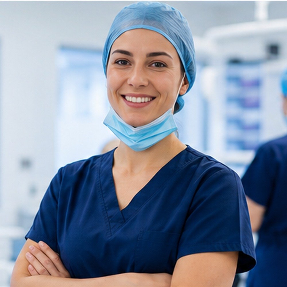 Professional oral surgeon in a clinical setting